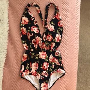 Brand new floral one piece swimming suit!!